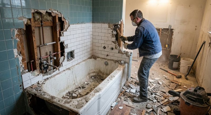 Bathroom Demolition in Bergen County, NJ