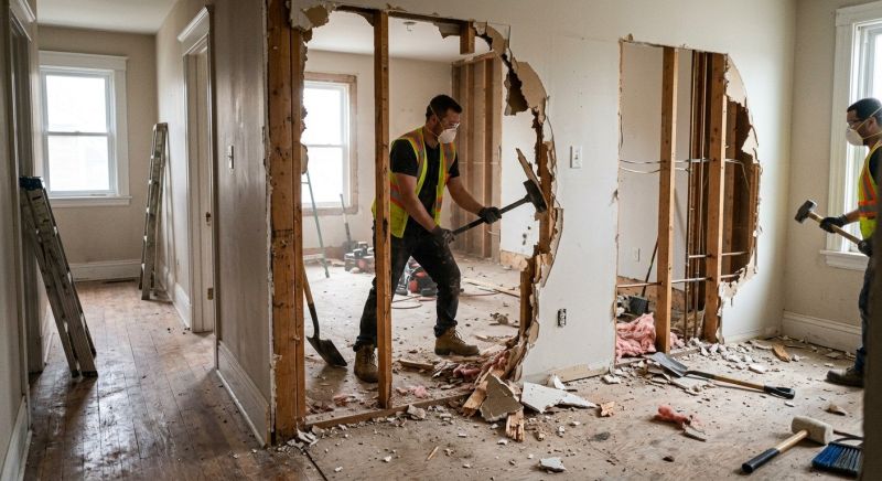 Kitchen Wall Demolition in Sacramento, CA